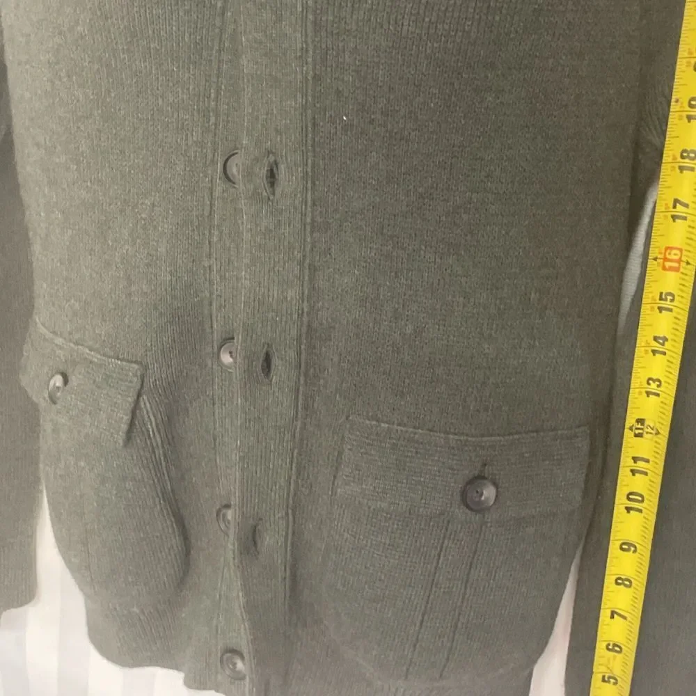 Banana Republic Cardigan Sweater‎ Mens S/ P Gray Cotton 6-Button Long Sleeve